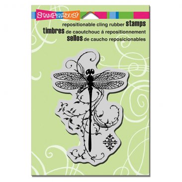 Stampendous!® Cling Rubber Stamp - Dragonfly Vine