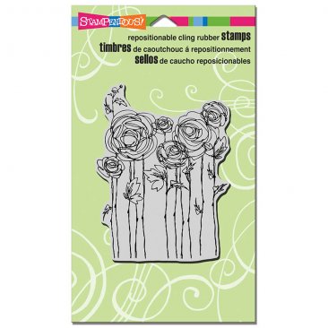 Stampendous!® Cling Rubber Stamp - Ranunculus Field