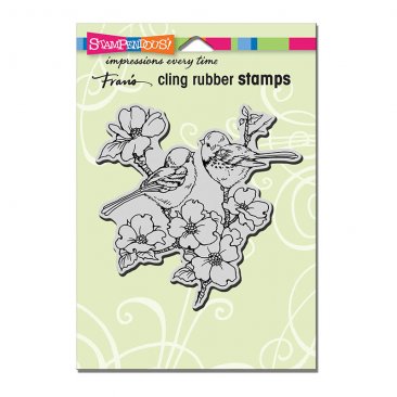 Stampendous!® Cling Rubber Stamp - Dogwood Birds