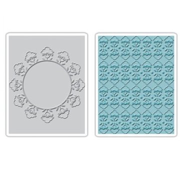 Sizzix® Textured Impressions™ Embossing Folder Set 2PK - Folksy Circle & Fun by Brenda Pinnick™