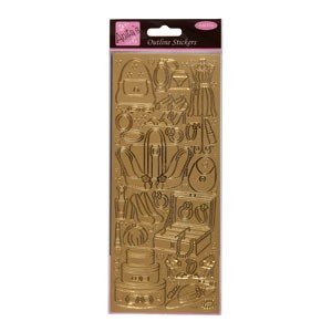 Anita's Outline Stickers - Handbags & Gladrags (Gold)