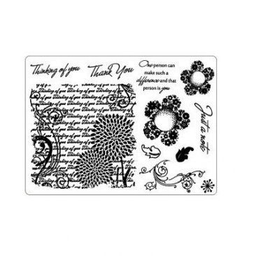 Creative Expressions™ Unmounted Rubber Stamp Set - Artsy Floral