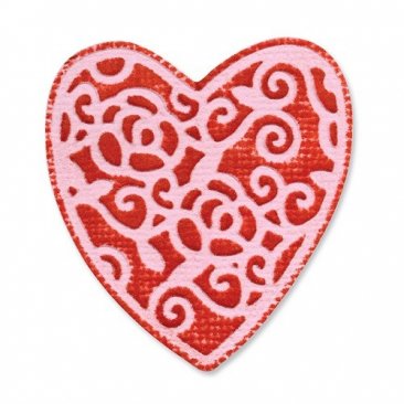 Sizzix® Small Embosslits® Die - Heart, English Rose by Scrappy Cat™