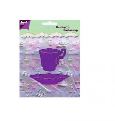 Joy Crafts Stencil Cutting & Embossing - Cup & Saucer (Large)