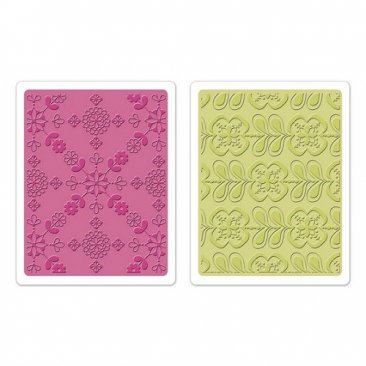 Sizzix® Textured Impressions™ Embossing Folder Set 2PK - Kaleidoscope Bloom by Rachael Bright™