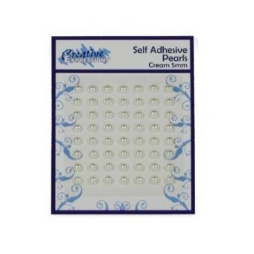 Creative Expressions® Self Adhesive Pearls - 5mm Cream