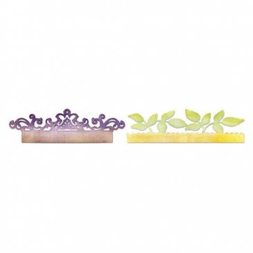 Sizzix Sizzlits® Decorative Strip Die - Card Edges, Decorative Accent & Leaves by Scrappy Cat