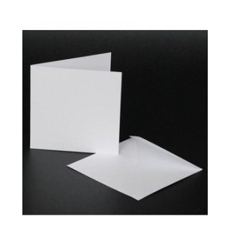 Craft UK© Ltd - 4 x 4 White Cards & Envelopes, 50 pk