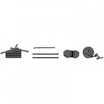 Marianne D® Craftables Die Set 6pk - Knitting Needles & Wool