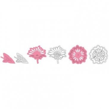 Marianne D® Collectables Die Set (w/Stamps)  3pk - Flowers & Leaf #2