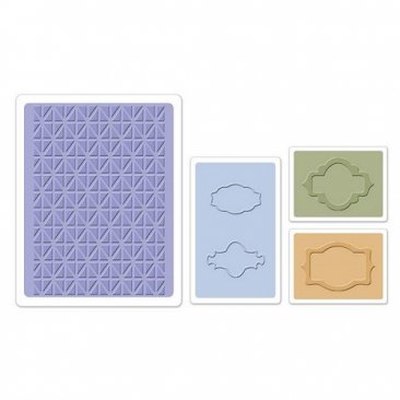 Sizzix® Textured Impressions™ Embossing Folder Set 4PK - Jar Labels by Eileen Hull™