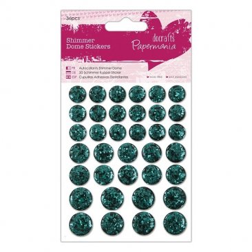 Papermania® Essentials - Shimmer Dome Stickers, Large (36pcs) - Forest Green