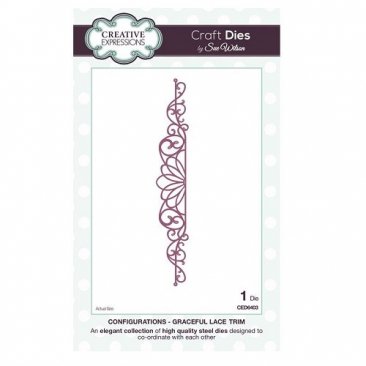 Creative Expressions™ Craft Dies by Sue Wilson© - The Configurations Collection, Graceful Lace Trim
