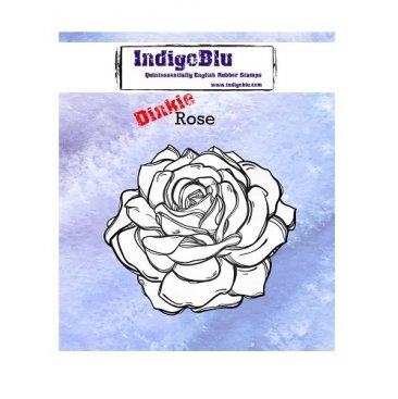 IndigoBlu™ A7 Rubber Stamp - Rose DINKIE