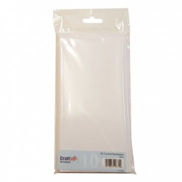 Craft UK© Ltd - DL White Cards & envelopes, 50 pk