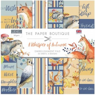 Creative Worlds of Crafts™ The Paper Boutique Collection - 8 x8 Embellishment Pad, A Whisper of Autumn