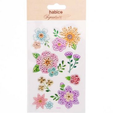 Habico® Signature Range - Crystal Stickers, Flowers