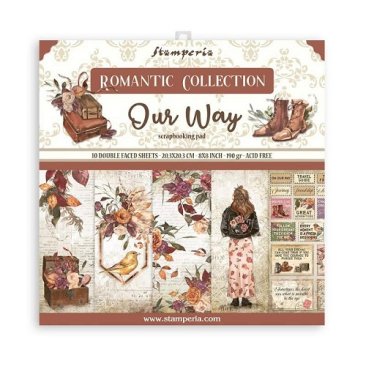 Stamperia© Mini Scrapbooking Pad, 8 x 8 - Romantic Collection, Our Way