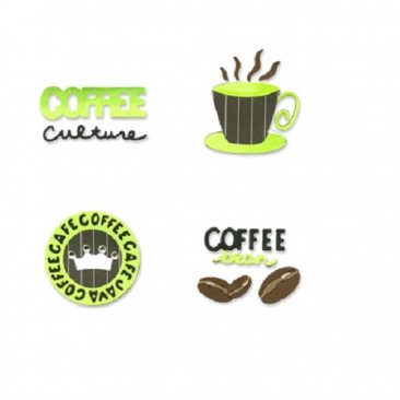 Sizzix™ Small Sizzlits® Die Pack - Coffee Time Set by Emily Humble™