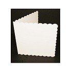 Craft UK© Ltd - 7 x 7 White Cards & Envelopes, 25 pk (Scallop Edge)
