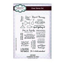 Creative Expression A5 Clear Stamp Set - Cheers To You