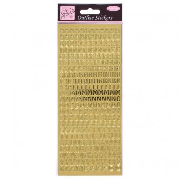 Anita's Outline Stickers - Capital Letters (Gold)