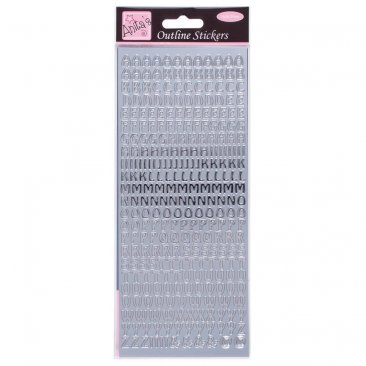 Anita's® Outline Stickers - Capital Letters, Silver