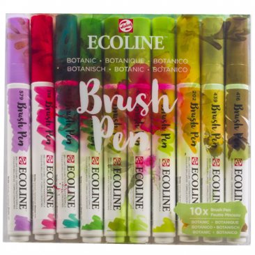 Ecoline® Brush Pen Set (10 pk) - Botanic