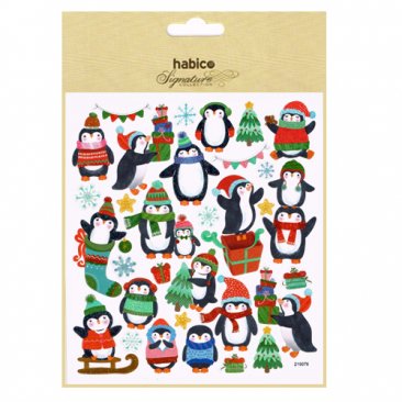 Habico® Signature Range - Sticker Sheet, Christmas Penguins