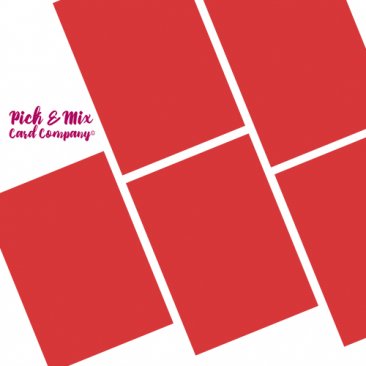 Pick & Mix Card Company© A4 (5pk) - Cola Cube Red