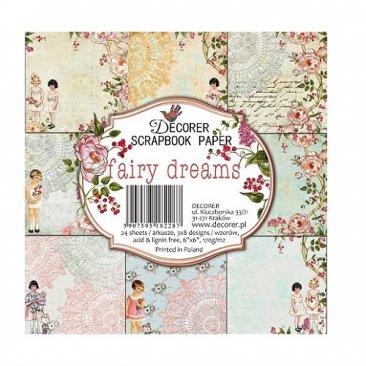 Decorer® 6 x 6 Scrapbook Paper Pack (24 pcs) - Fairy Dreams