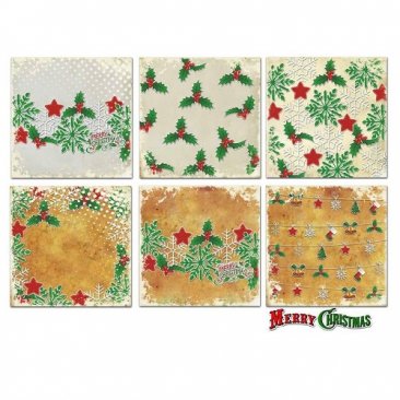Decorer® 8 x 8 Scrapbook Paper Pack (18 pcs) - Merry Christmas