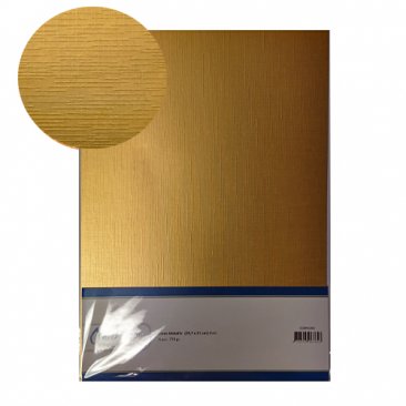 Crafts Too Ltd® Linen Effect Metallic A4 Card Pack - Yellow Gold