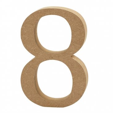 Creativ Company® MDF Wooden Symbol - Number 8