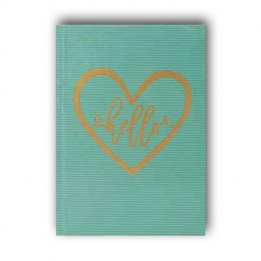 Tallon© A5 Hardback Notebook - Heart & 'Hello'
