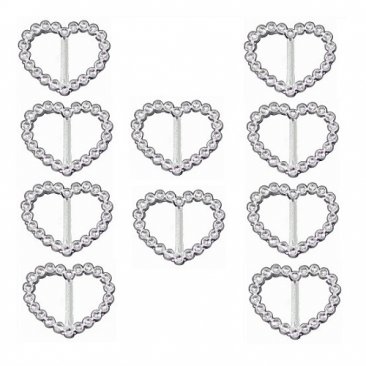 Eleganza® Craft Diamante Effect Buckles (10 pk) - Heart