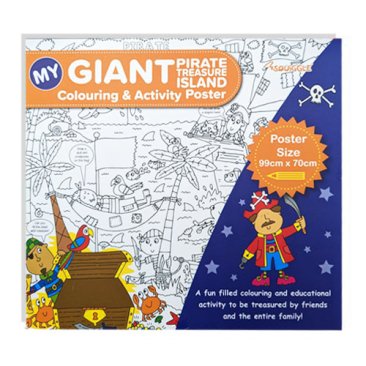 Squiggle© My Giant Colouring & Activity  Poster - Pirate Treasure Island