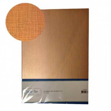 Crafts Too Ltd® Linen Effect Metallic A4 Card Pack - Rose Gold