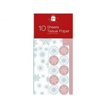 GiftMaker® Pink & Snowflake Tissue Paper & Seals (10 Sheets)