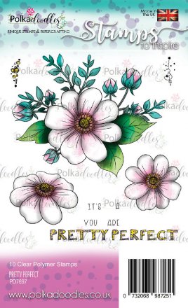 Polkadoodles® Clear A6 Stamp Set - Pretty Perfect