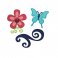 Sizzix® Medium Sizzlits® Die Pack - Butterfly, Flower & Swirl Set by Karen Burniston™