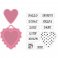 Marianne D® Collectables Die Set (w/Stamps)  2pk - Candy Hearts (Dutch Sentiments)