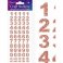 Eleganza® Craft Stickers - Numbers, Block - Rose Gold