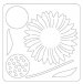Go-Kreate 100mmx100mm Cutting Die - Sunflower #1