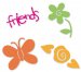 Sizzix™ Small Sizzlits® Die Pack - Friends, Flowers & Butterfly Set by Deena Rutter™
