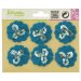 Feltables® Fashion Embellishment - Turquoise Sequin Flowers 6pcs