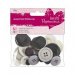 Papermania® Essentials - Assorted Buttons (50g), Monochrome