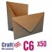 Craft UK© Ltd - C6 Kraft Envelopes, 50 pk